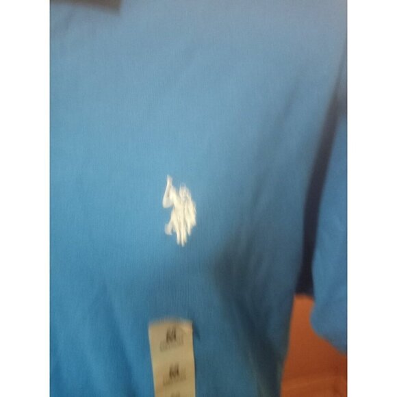 US Polo Assn. NEW Short Sleeve Polo Shirt Mens Medium M Blue Pony Casual Top NWT - Picture 6 of 12
